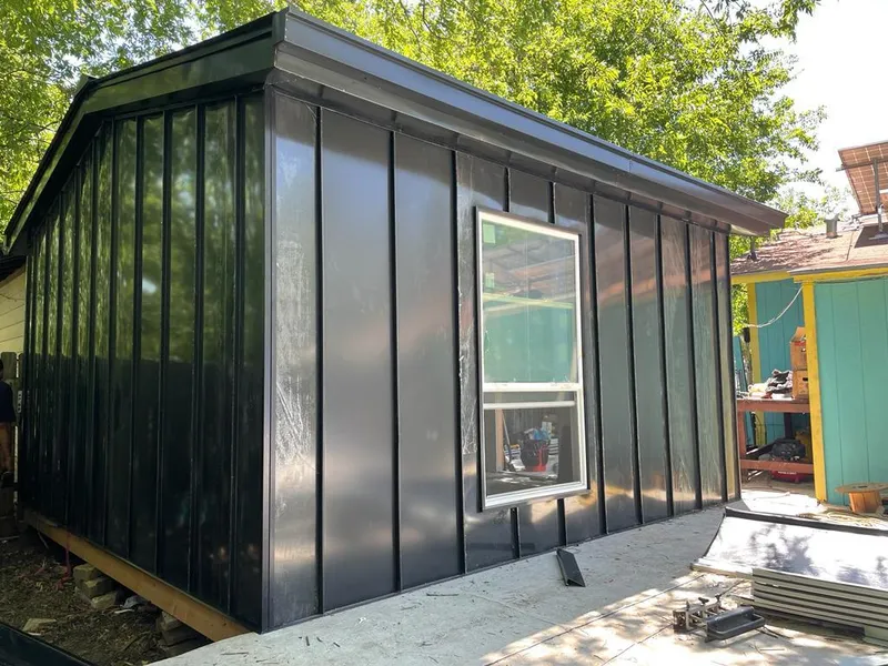 Black standing seam metal wall panels for Metal Roof Installation in Belmar